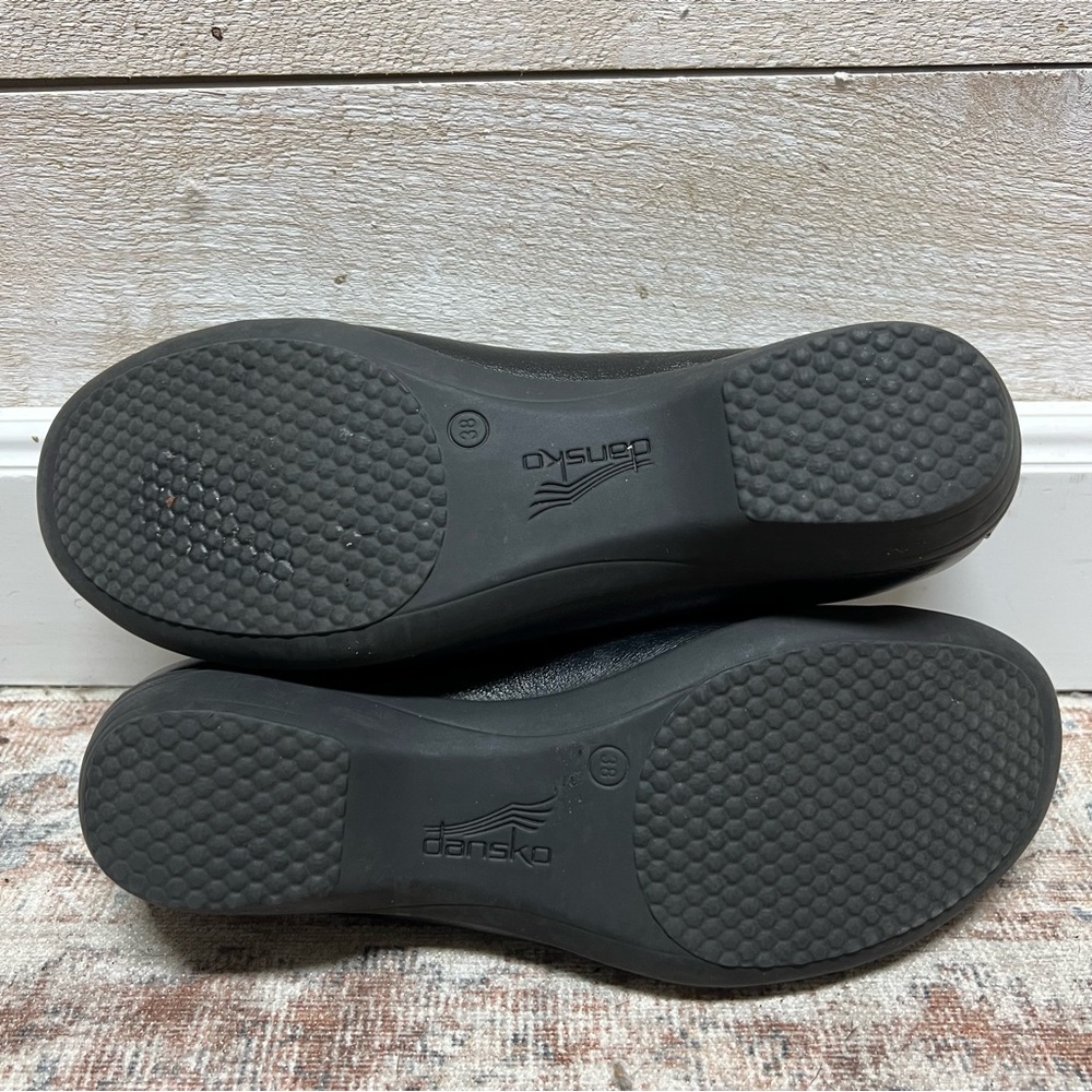 Dansko Black Leather Slip-On Flats - Picture 7 of 9